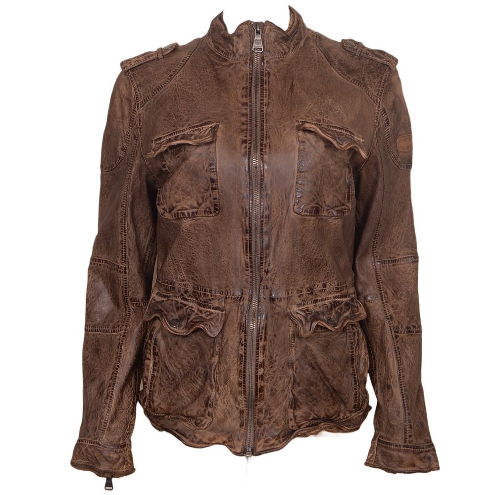 WOMEN'S BIKER LEATHER MOTORCYCLE JACKET